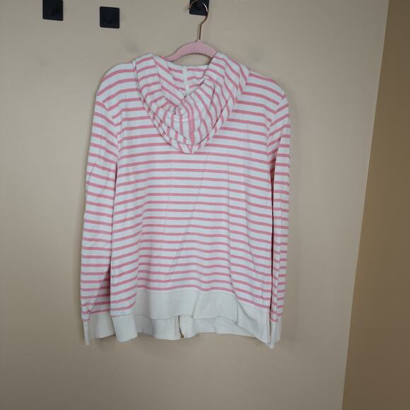 Old Navy Full Zip Striped Hooded Sweatshirt Size XL - Picture 6 of 11